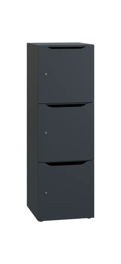 DOMINOU 33 úložná skříň 3-boxová, 1367x450x400 mm, antracit